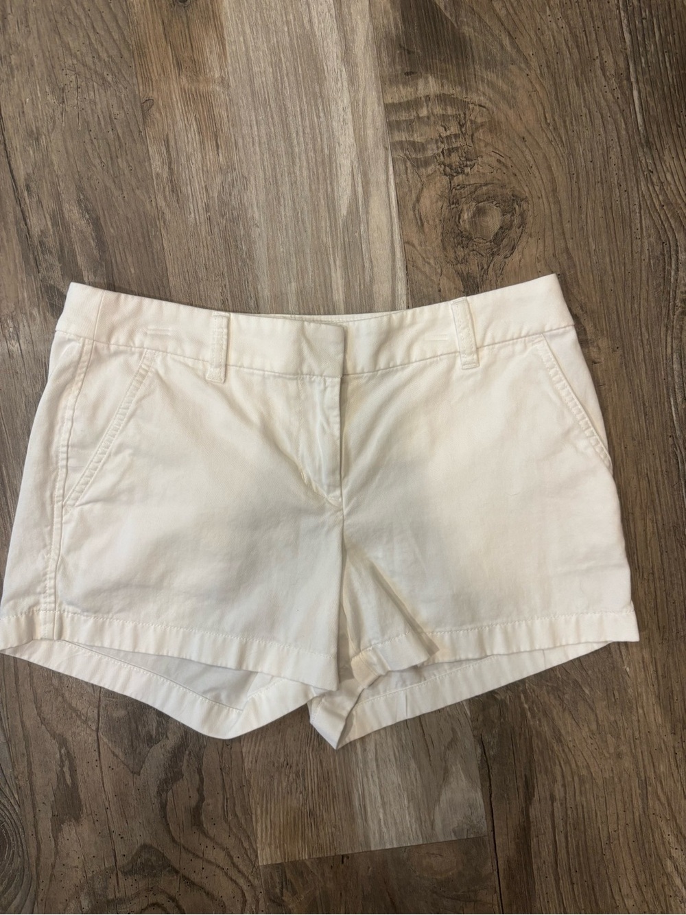 J. Crew White Cotton Chino Bermuda Shorts